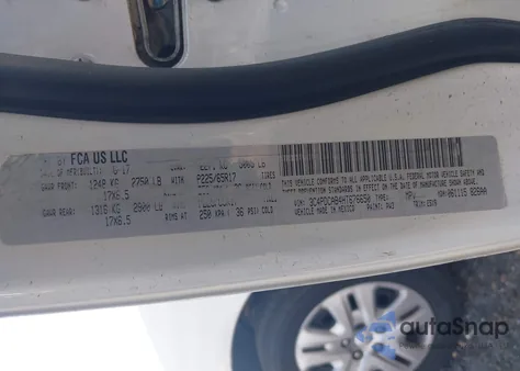 2017 Dodge Journey Se из США, поврежденный, VIN 3C4PDCAB4HT676650